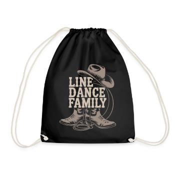 Line Dance Family Western Boots - Turnbeutel - Schwarz - Vorne