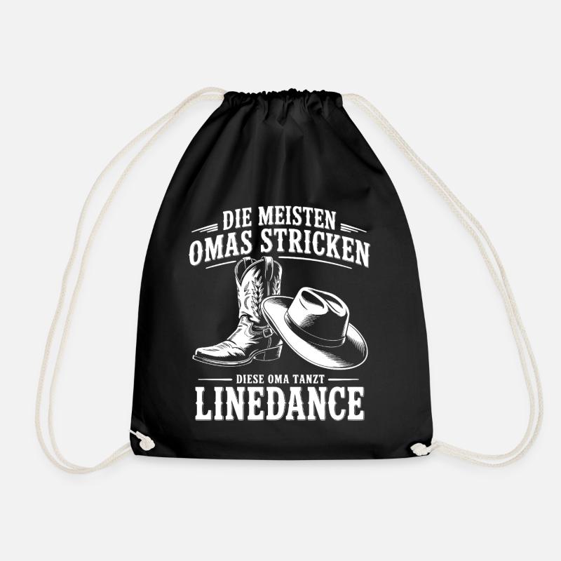 Oma tanzt LineDance - Turnbeutel - Schwarz