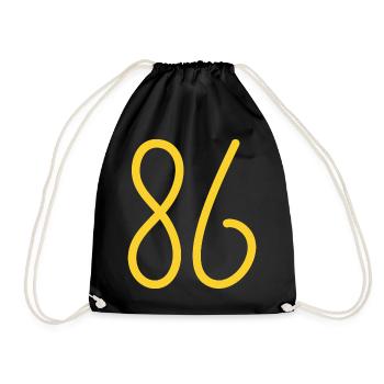 86 - Drawstring Bag - black - Front