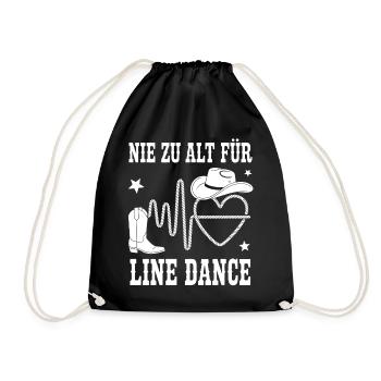 Never too old for line dancing - Drawstring Bag - black - Front