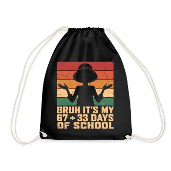 Mec, c’est mes 100 derniers jours d’école - Sac de sport léger - noir - Devant
