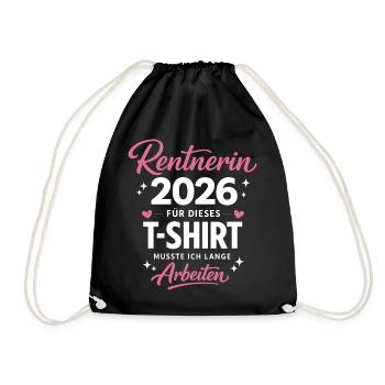 Rente 2026 Legende Ruhestand Geschenk - Turnbeutel - Schwarz - Vorne
