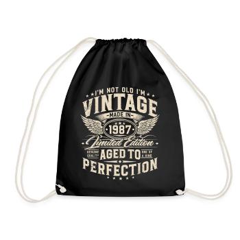 Vintage, 1987, Vintage, Cadeau d’anniversaire - Sac de sport léger - noir - Devant