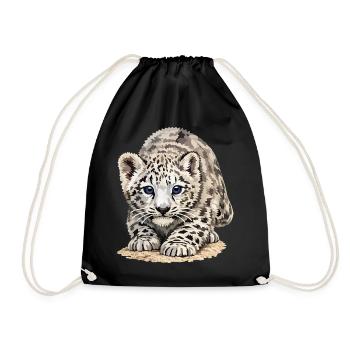 Sia Snow Leopard - Drawstring Bag - black - Front