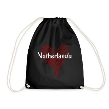 I love Holland, heart Holland - Drawstring Bag - black - Front