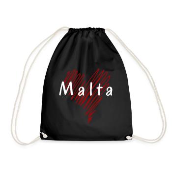J’aime Malte, c’est le cœur de Malte - Sac de sport léger - noir - Devant