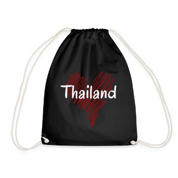 I love Thailand, heart Thailand - Drawstring Bag - black - Front