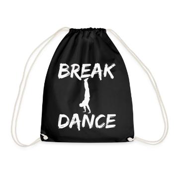 Breakdance Silhouette Motif - Drawstring Bag - black - Front