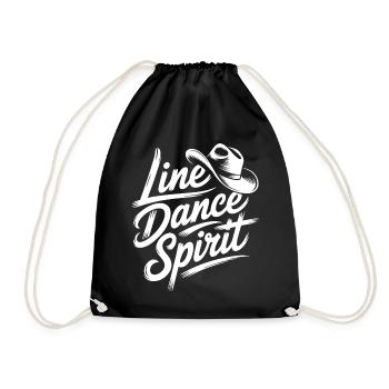 Line Dance Spirit Lettering - Drawstring Bag - black - Front