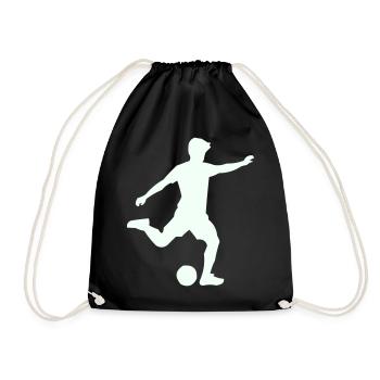 Silhouette de baby-foot en saut - Sac de sport léger - noir - Devant