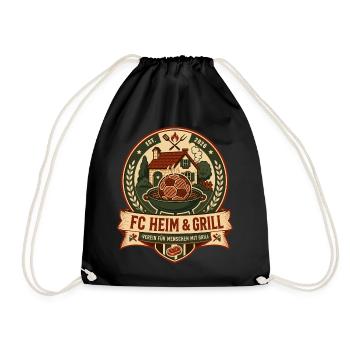 FC Heim & Grill - Turnbeutel - Schwarz - Vorne