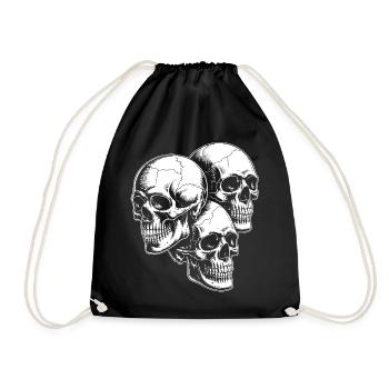 Skull Trio - Turnbeutel - Schwarz - Vorne