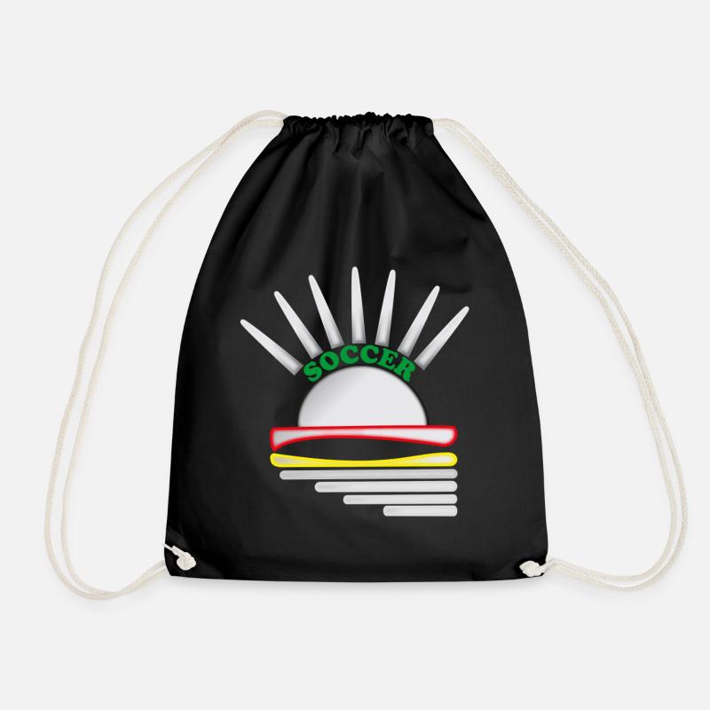 Soccer Logo - Drawstring Bag - black