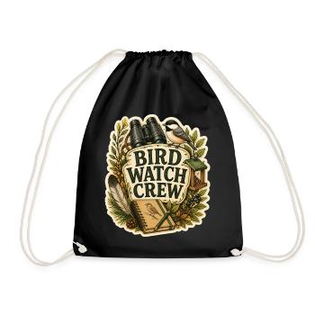 BIRD WATCH CREW Clouds - Drawstring Bag - black - Front