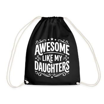 Géniale comme mes filles - Sac de sport léger - noir - Devant