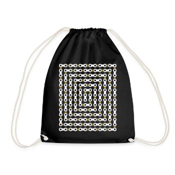 Motif de chaîne de vélo - Sac de sport léger - noir - Devant