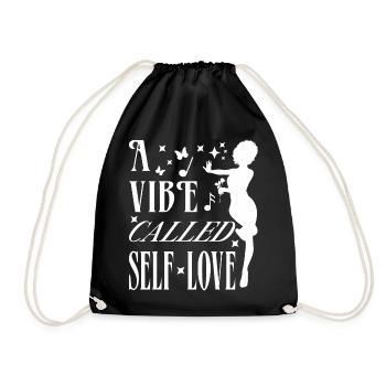 A Vibe Called Self-Love Empowering Wellness Vibe - Drawstring Bag - black - Front