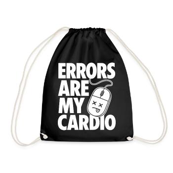 Errors Are My Cardio Programmer - Drawstring Bag - black - Front
