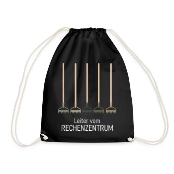 Leiter vom Rechenzentrum Gartenoutfit Gartenarbeit - Turnbeutel - Schwarz - Vorne