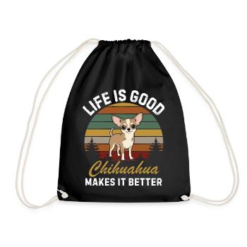 Cadeau Chihuahua Dog Lover pour la maman Chihuahua - Sac de sport léger - noir - Devant