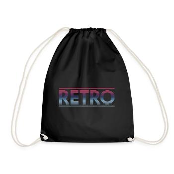 retro - Turnbeutel - Schwarz - Vorne