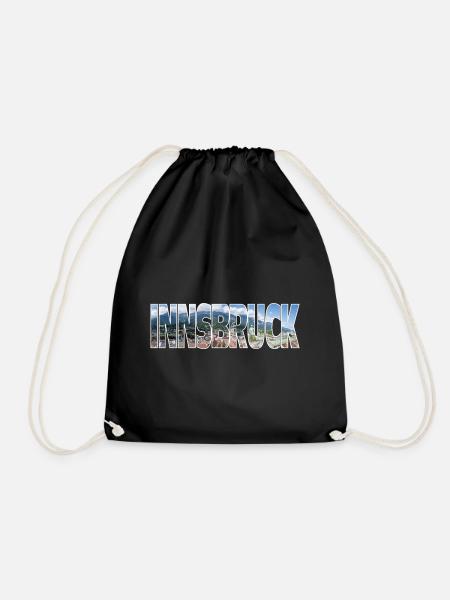 innsbruck - Drawstring Bag - black
