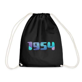 1954 Birthday Gift Vintage 1954 Retro 1954 - Drawstring Bag - black - Front