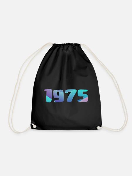 1975 Geburtstagsgeschenk Jahrgang 1975 Retro 1975 - Turnbeutel - Schwarz