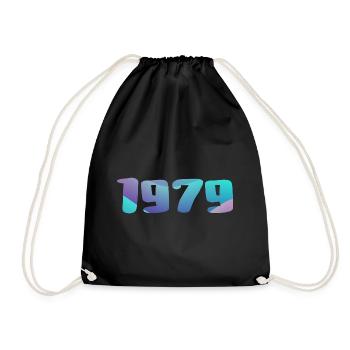 1979 Geburtstagsgeschenk Vintage 1979 Retro 1979 - Turnbeutel - Schwarz - Vorne