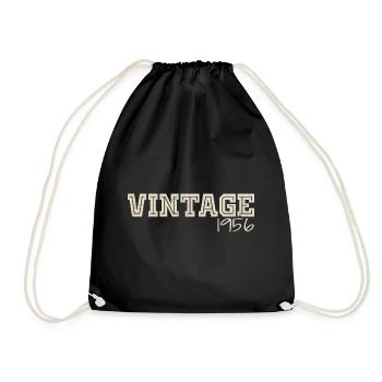 Vintage 1956 Original 1956 Retro 1956 Gift 1956 - Drawstring Bag - black - Front