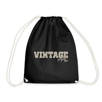 Vintage 1996 Original 1996 Retro 1996 Gift 1996 - Drawstring Bag - black - Front