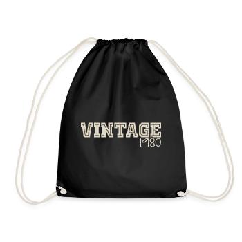 Vintage 1980 Original 1980 Rétro 1980 Cadeau 1980 - Sac de sport léger - noir - Devant