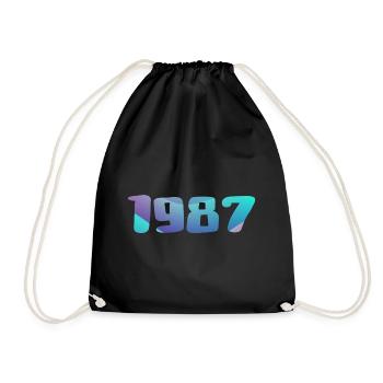 Cadeau Anniversaire 1987 Millésime 1987 Rétro 1987 - Sac de sport léger - noir - Devant