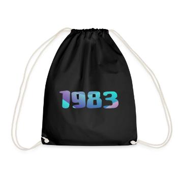 1983 Geburtstagsgeschenk Vintage 1983 Retro 1983 - Turnbeutel - Schwarz - Vorne