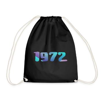 Cadeau Anniversaire 1972 Millésime 1972 Rétro 1972 - Sac de sport léger - noir - Devant