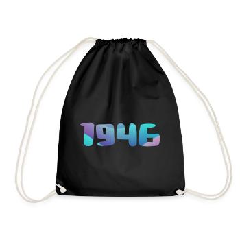 1946 Birthday Gift Vintage 1946 Retro 1946 - Drawstring Bag - black - Front