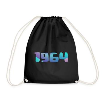 Geburtstagsgeschenk 1964 Jahrgang 1964 Retro 1964 - Turnbeutel - Schwarz - Vorne