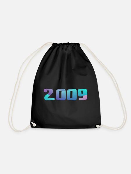Geburtstagsgeschenk 2009 Jahrgang 2009 Retro 2009 - Turnbeutel - Schwarz