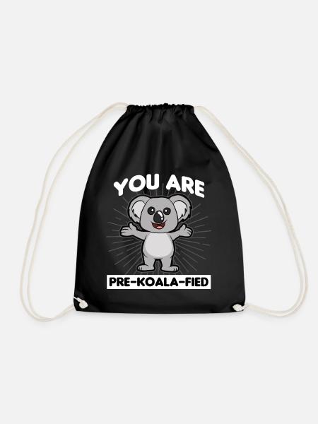 Koala Eucalyptus Australia - Drawstring Bag - black