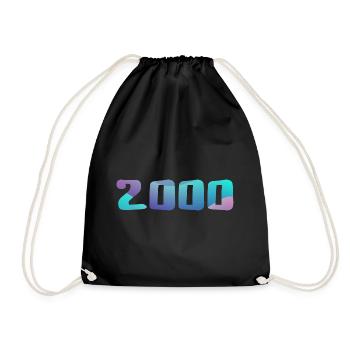 Geburtstagsgeschenk 2000 Jahrgang 2000 Retro 2000 - Turnbeutel - Schwarz - Vorne