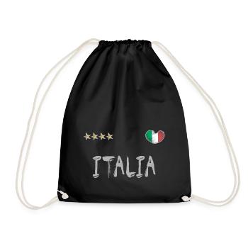 Maillot de football Italie Drapeau italien - Sac de sport léger - noir - Devant