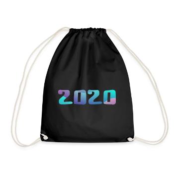 Birthday Gift 2020 Vintage 2020 Retro 2020 - Drawstring Bag - black - Front