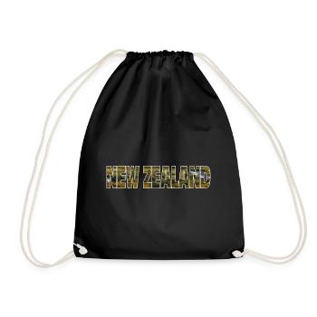 New Zealand - Drawstring Bag - black - Front