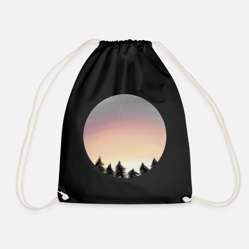 Forêt de lever de soleil - Sac de sport léger - noir