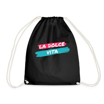 THE GOOD LIFE - Drawstring Bag - black - Front