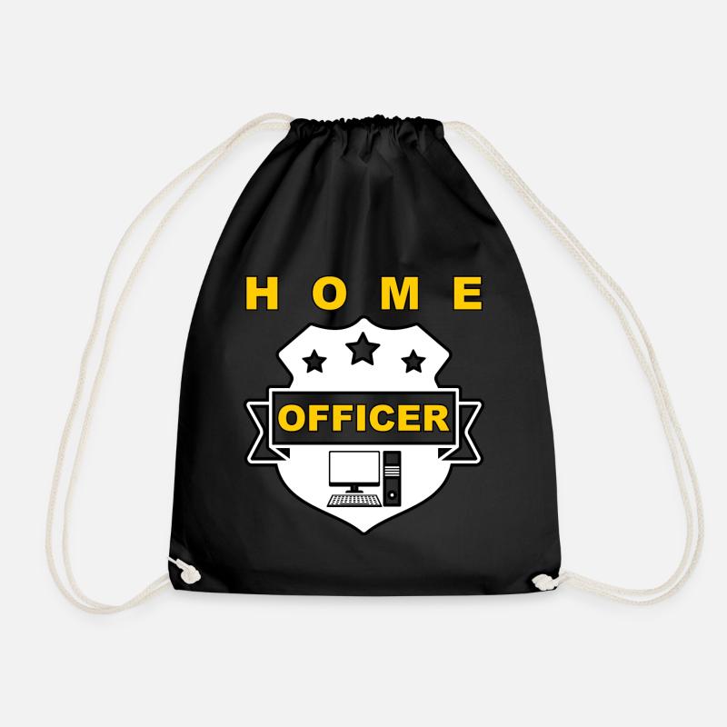 Home office - Drawstring Bag - black