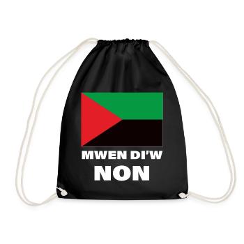 Drapeau Martinique Mwen Di'w Non - Sac de sport léger - noir - Devant