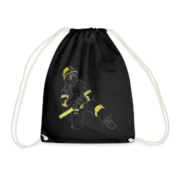 Firefighter - Water march! - Drawstring Bag - black - Front