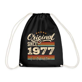 Original 1977 Vintage - Cadeau D’anniversaire 1977 - Sac de sport léger - noir - Devant