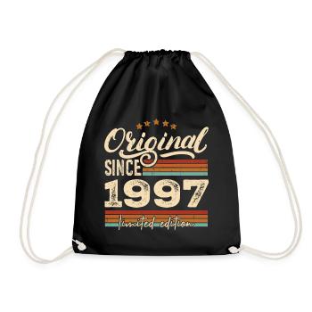 Original 1997 Jahrgang - 1997 Geburtstagsgeschenk - Turnbeutel - Schwarz - Vorne
